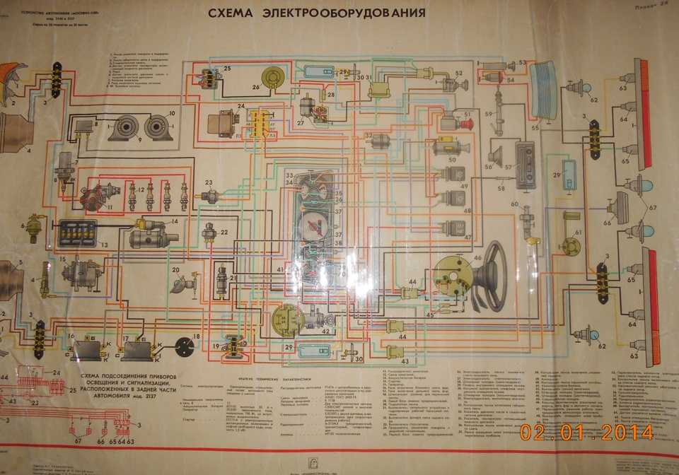 ✅ схема электрооборудования зил 131 цветная с описанием - tractoramtz.ru
