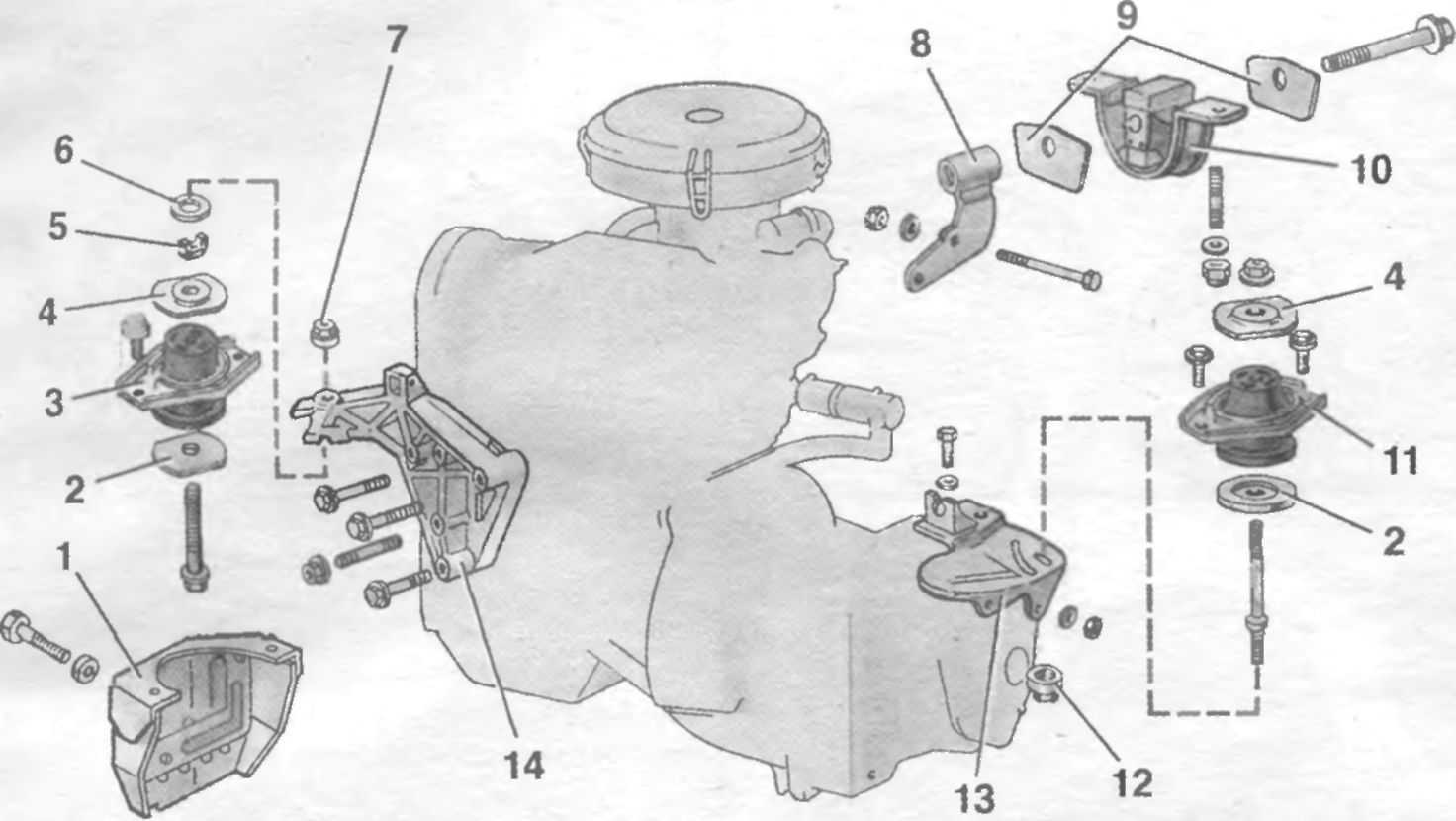 Замена подушек двигателя ваз-2110 8 клапанов своими руками