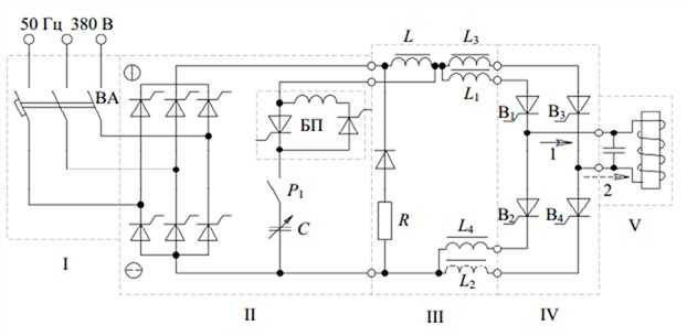 Тиристорный преобразователь частоты - принцип работы, схема