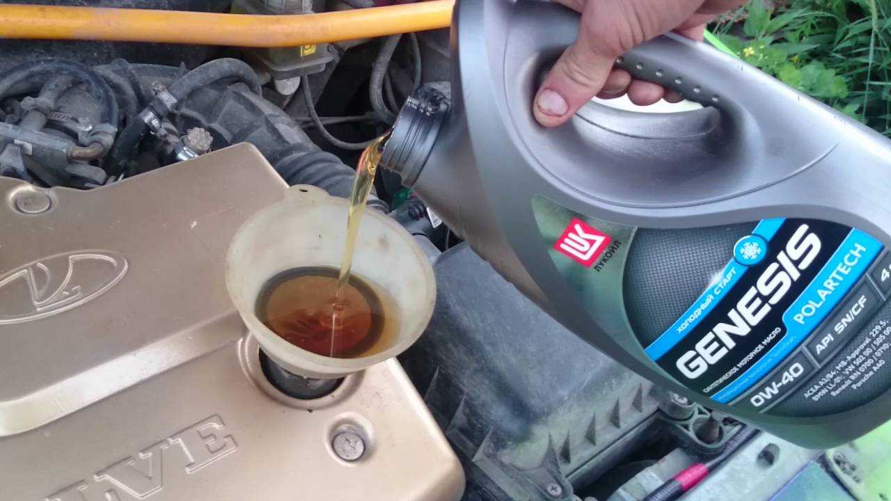 Замена масла в двигателе лада приора - выбираем качественное масло
