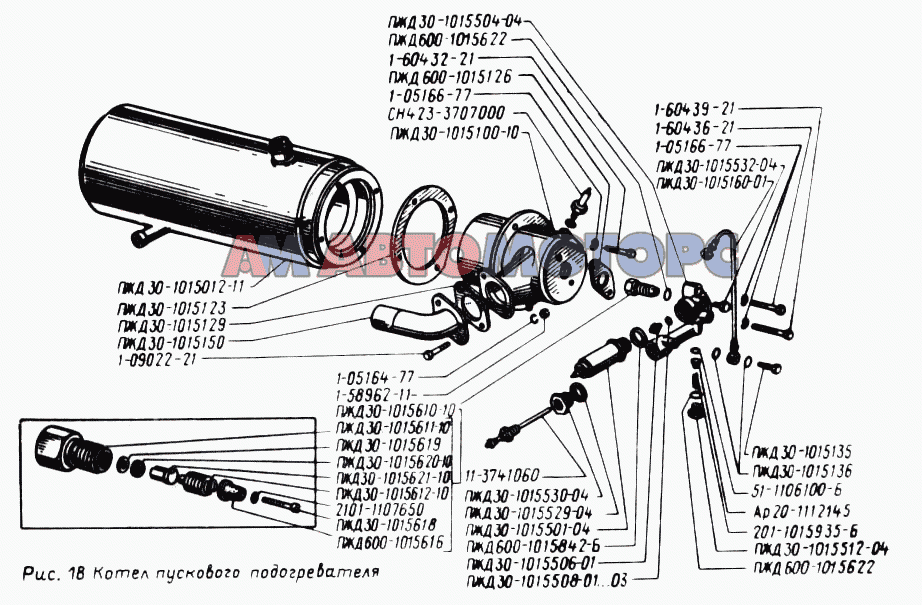 Система предпускового подогрева двигателя урал-4320-31