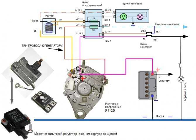 Устройство и схема подключения генератора ваз 2107 инжектор и карбюратор: технические характеристики