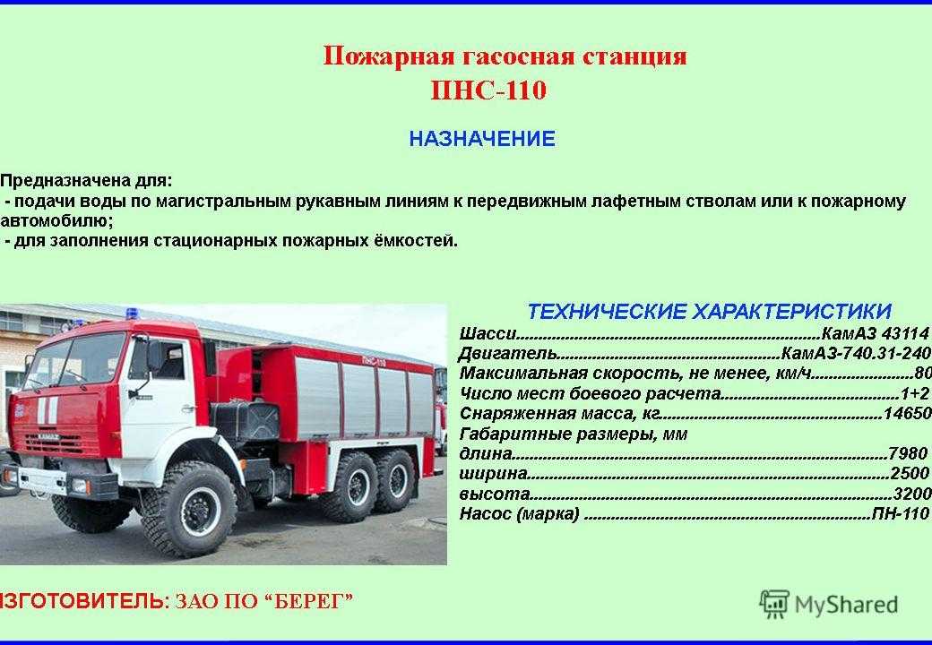 Организация эксплуатации пожарной и аварийно-спасательной техники